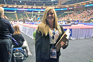 Katie visited the Visa (gymnastics) Championship this summer as part of an internship.