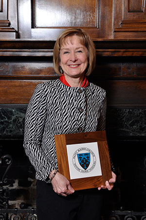 Mary Ann Merryman, professor of business and accounting, received The Donald R. (ND '73) and Nora Barry Fischer '73 Award for Teaching Excellence.