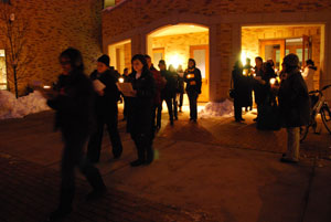 Photo from the 2011 MLK march on the Saint Mary's College campus.