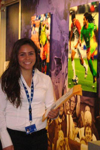 Ashley Morfin '13 at her paid summer internship with the Federation International of Football Association (FIFA) in New York City. 