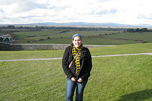 Olivia in the Irish countryside.