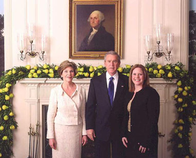 Lauren Fabina with President Bush and the First Lady