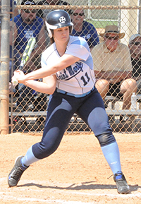 Jillian Busfield collected three hits on the day.