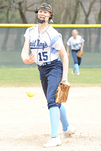 Jessica Alberts earned the game-one pitching win.