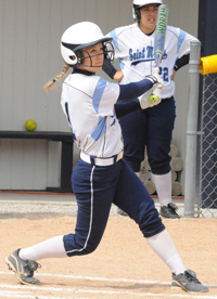 Emily Sherwood had her first career home run in the game one win.