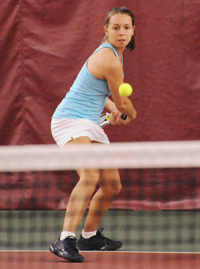 Jackie Kjolhede won at three singles.