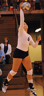 Kati Schneider led the Belles in kills and digs in both wins on Friday night.