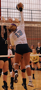 Meaghan Gibbons led the team in kills on Friday.