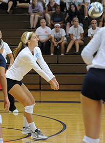 Katie Hecklinski had nine kills and 12 digs for the Belles.