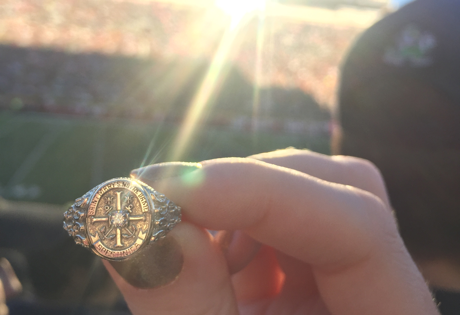 Saint Marys Ring at Notre Dame Football Stadium