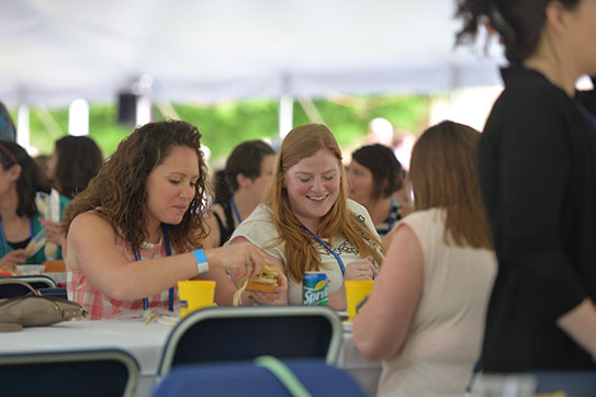 Alumnae at the reunion picnic