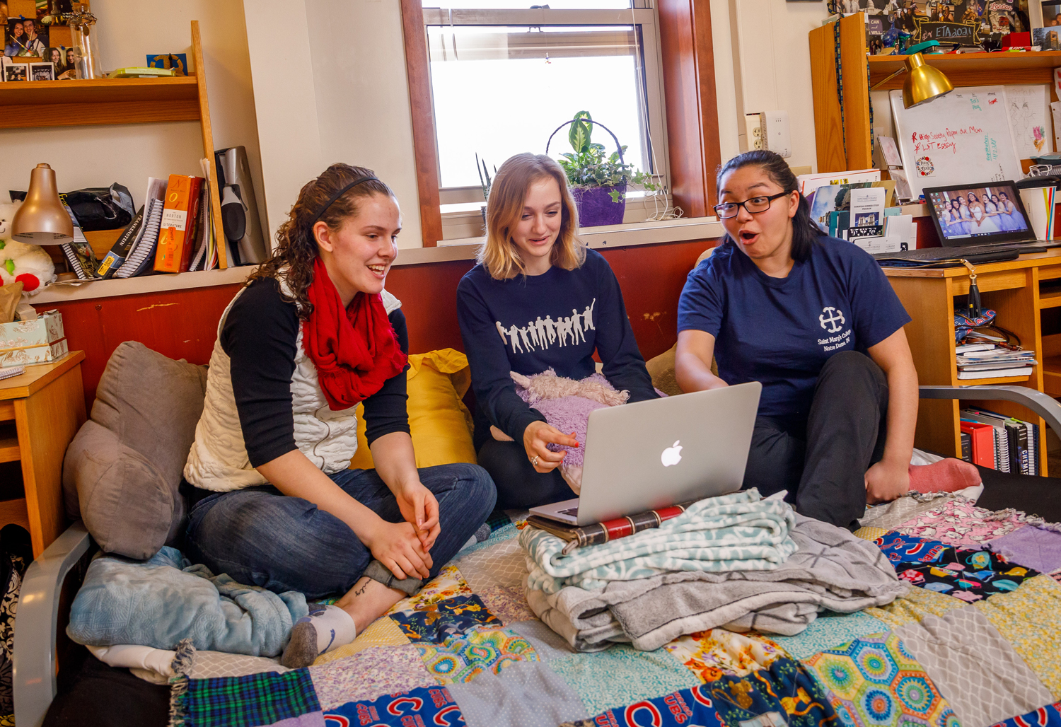 Students in dorm room