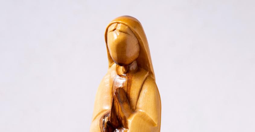 Wooden statue of Virgin Mary