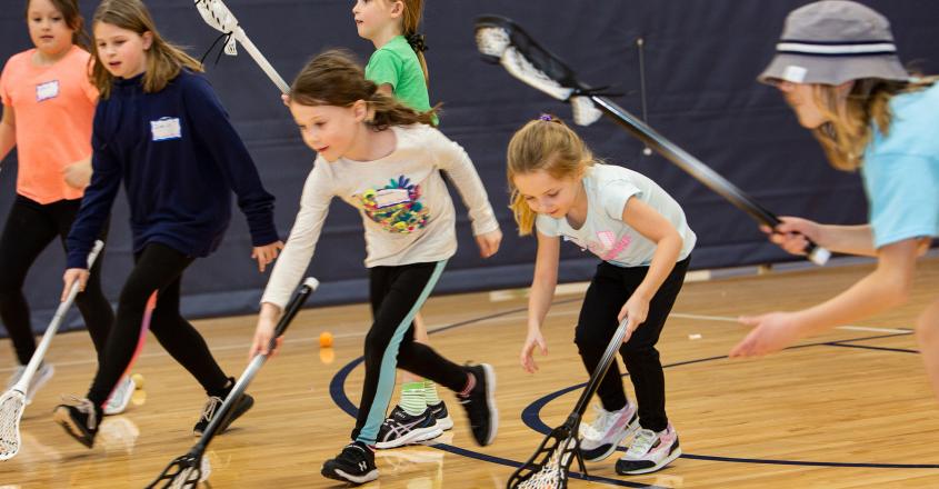 Students learn lacrosse