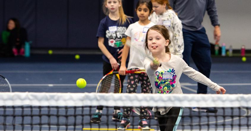 Tennis fundamentals at NWGISD clinic